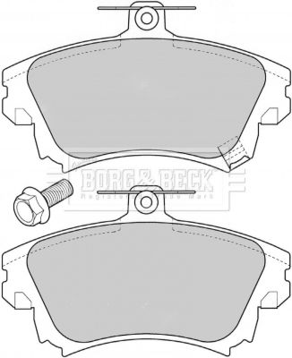 BORG & BECK Комплект тормозных колодок, дисковый тормоз BBP1639